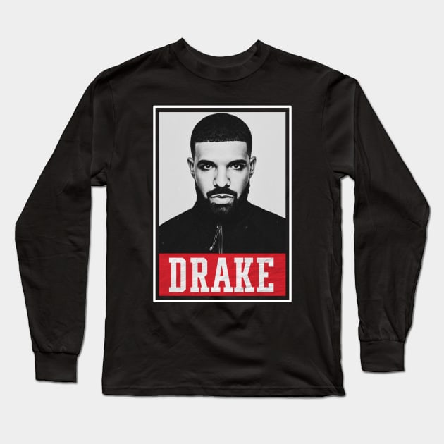 drake Long Sleeve T-Shirt by one way imagination